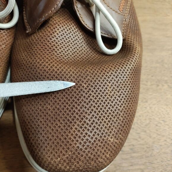 Dunham Colchester Leather Oxford Lace-Up Brown Sneaker Shoe Men's 14 4E - Picture 5 of 16